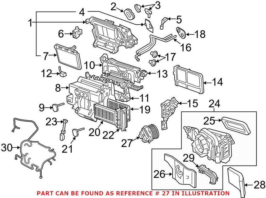 Audi HVAC Blower Motor Assembly